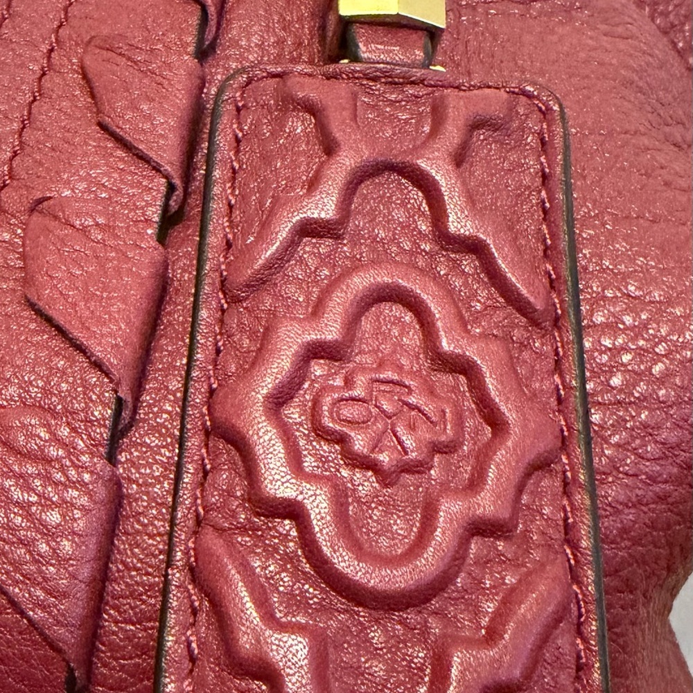 orYANY Burgundy Cassie Leather Satchel Shoulder Crossbody EUC - Picture 7 of 13